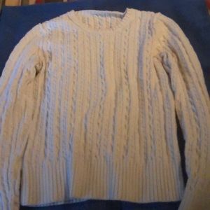 White Gap sweater